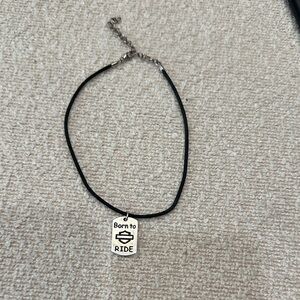 Authentic Harley Davidson Sterling Silver Dog Tag Pendant Necklace